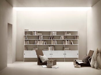String Furniture Pannelli da pavimento String, 115 x 30 cm, set di 2, bianchi