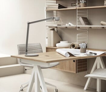 String Furniture String Works height adjustable work desk, 140 cm, oak
