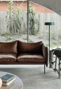 Fogia Tiki 2-seater sofa, black steel - vintage rangers leather