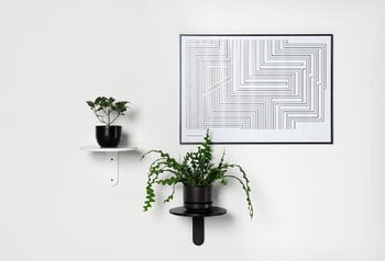 Muoto Collection Turn wall shelf, white