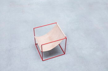 valerie_objects Solo Seat nojatuoli, punainen - nahka