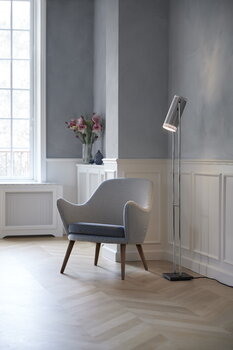 Warm Nordic Trombone floor lamp, aluminium