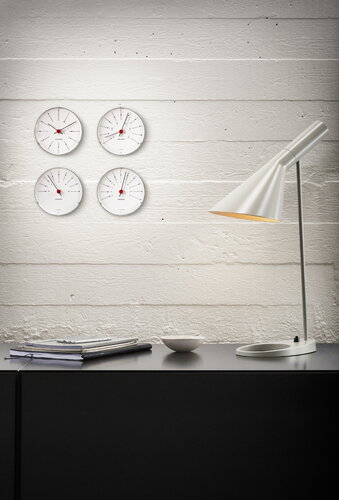 Arne Jacobsen AJ Bankers wall clock 12 cm, white | Finnish Design Shop
