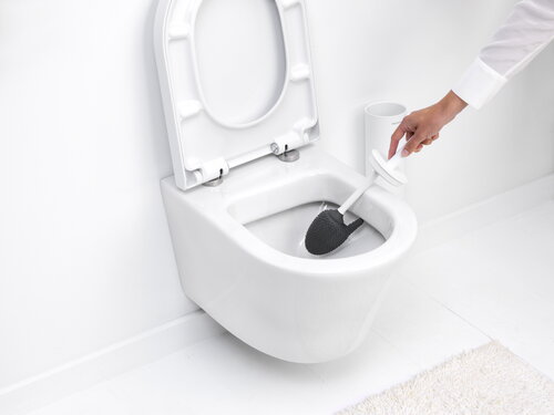 Brabantia MindSet toilet brush and holder, mineral fresh white ...