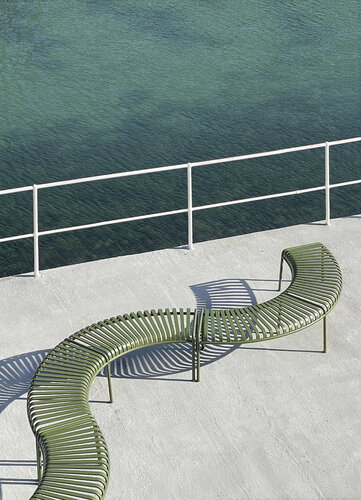 HAY Palissade Park bench, olive | Finnish Design Shop