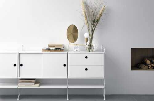 String Furniture String chest with 2 drawers, 58 x 30 cm, white ...