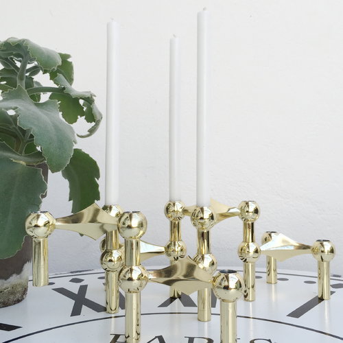 Just Right STOFF candleholder, brass Finnish Design Shop