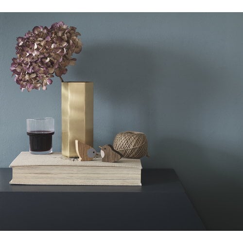 Ferm Living Hexagon vase, brass Finnish Design Shop