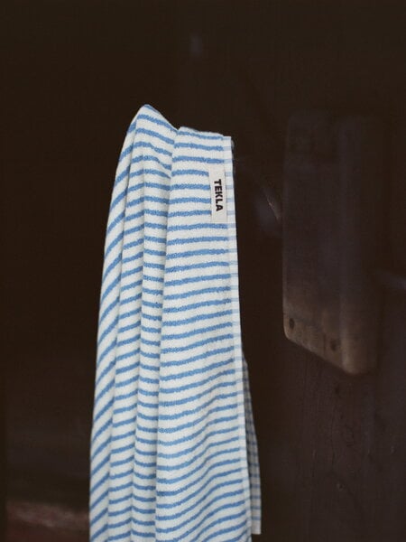 Teli da doccia, Asciugamano gigante, coastal stripes, Bianco