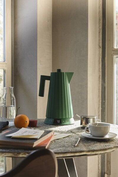 Bollitori, Bollitore elettrico Plissè con controllo della temperatura, 1,7 L, verde, Verde