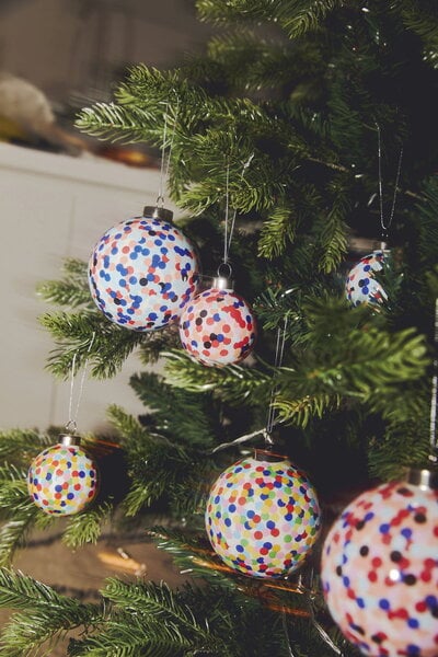 Décorations de Noël, Boule de Noël Proust, bleu, Multicolore
