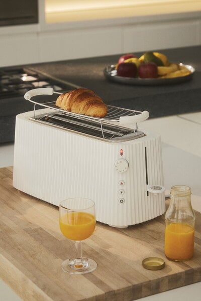 Toasters, Plissé Long toaster, white, White