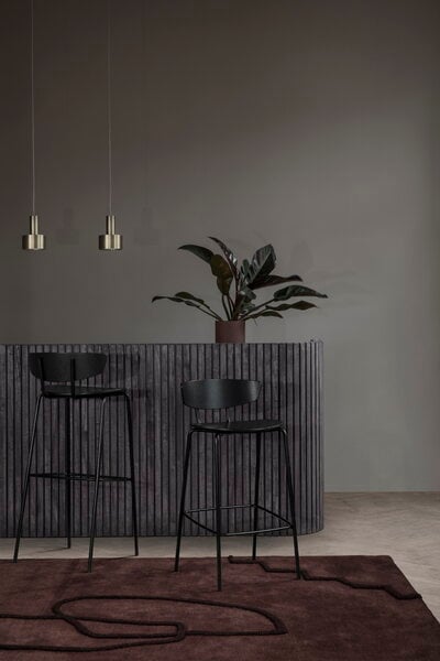 Pendant lamps, Disc shade, brass, Gold