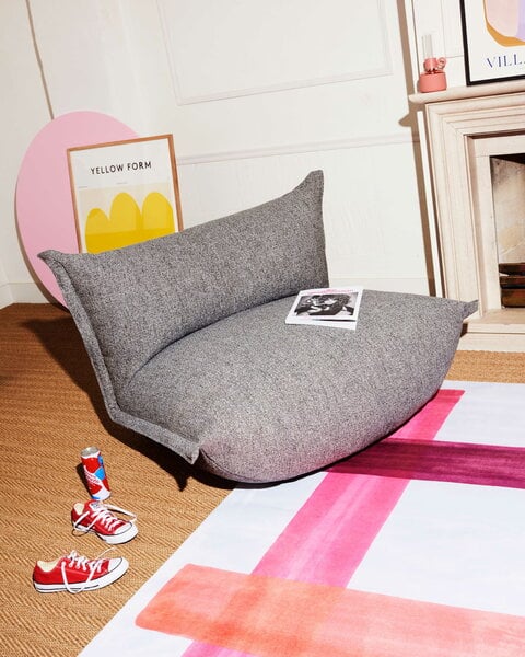 Bean bag chairs, The BonBaron Mingle lounge chair, grid stone, Gray