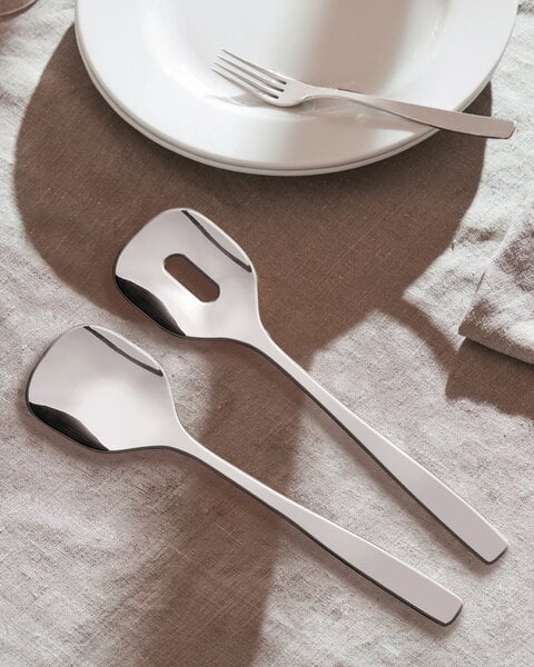 Serving, KnifeForkSpoon salad set, stainless steel, Silver