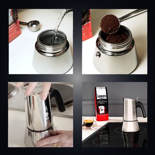 Coffee pots & teapots, Venus Induction espresso maker, 10 cups, steel, Black