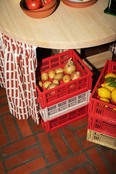 Storage containers, Colour Crate, M, recycled plastic, powder, Pink