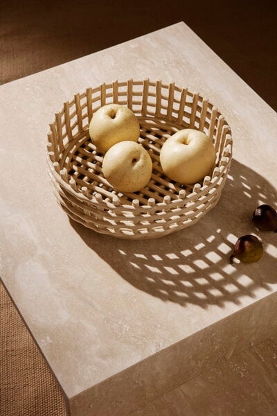 Platters & bowls, Ceramic centerpiece, cashmere, Beige