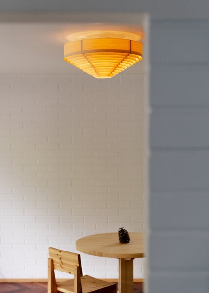 Plafoniere, Lampada da soffitto Hans 1005, 55 cm, pino, Naturale