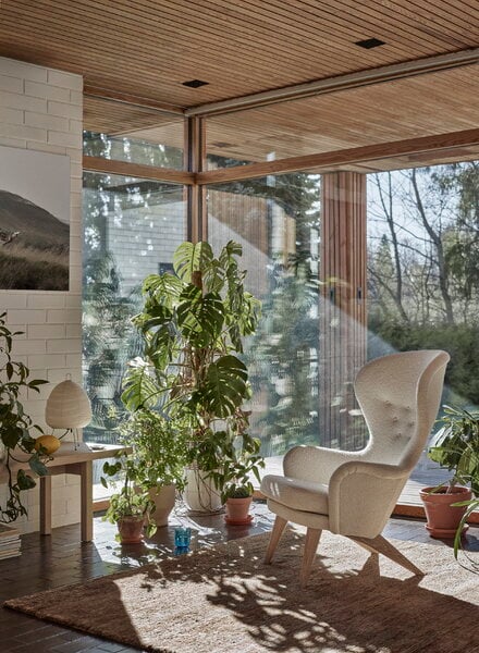 Armchairs & lounge chairs, Siesta lounge chair, oak - white Orsetto 012, White