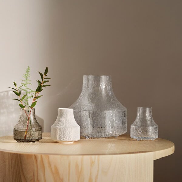 Vases, Vase en verre Ultima Thule, 82 x 97 mm, lin, Beige