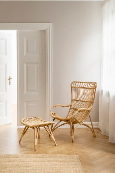 Poufs & ottomans, Monet footstool, natural rattan, Natural