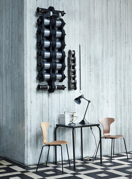 Chaises de salle à manger, Chaise Munkegaard, placage de noyer - noir, Naturel