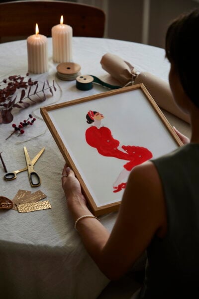 Posters, Red With Pearls poster, Red