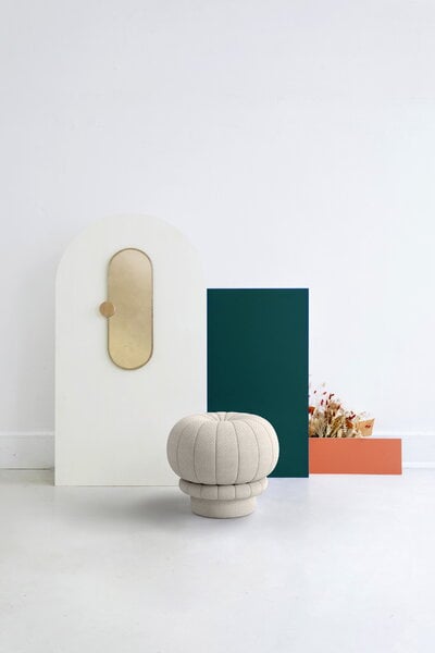 Poufs & ottomans, Claudie pouf, pearl, White