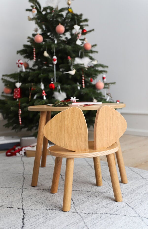 Kids' furniture, Mouse children's chair, lacquered oak, Natural