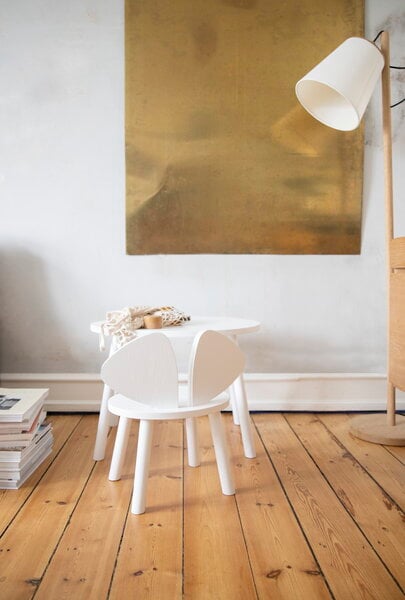 Kids' furniture, Mouse table, low, white, White