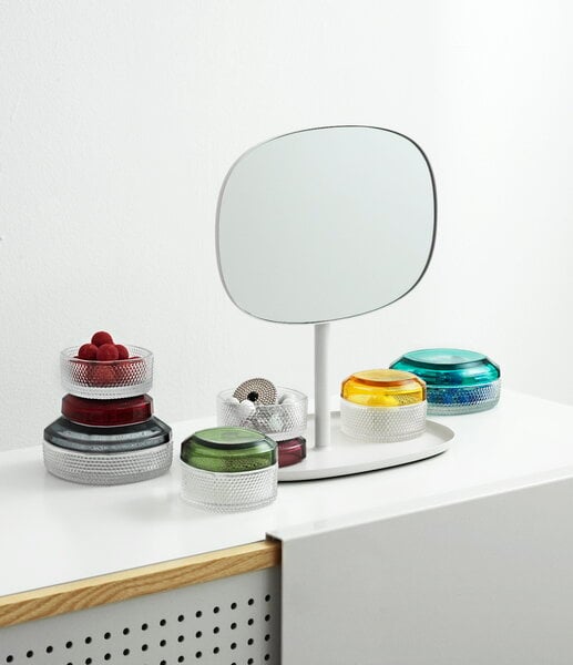 Table mirrors, Flip mirror, white, White