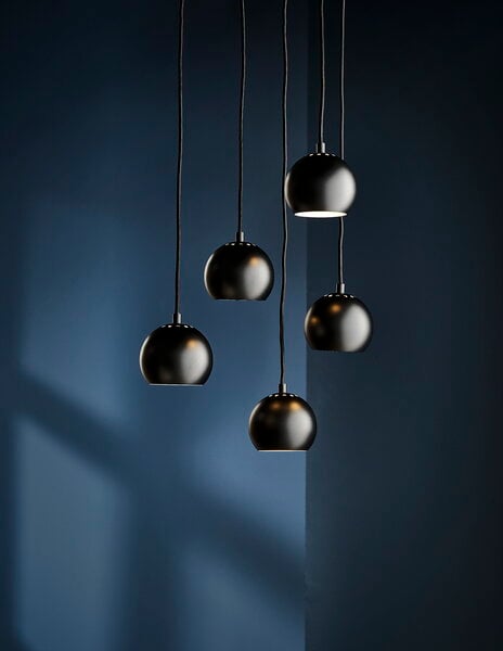 Pendant lamps, Ball pendant, 12 cm, matt black, Black