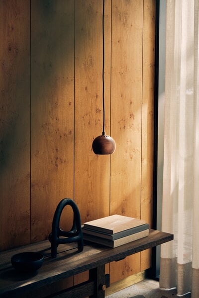 Pendant lamps, Ball pendant, 12 cm, walnut, Natural