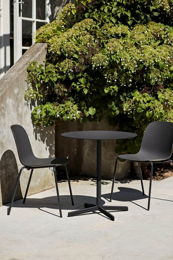 Tables de jardin, Table ronde Neu, anthracite, Noir