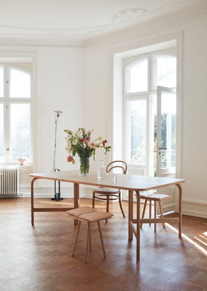 Dining tables, Aldus table 180 x 85 cm, oiled oak - oak veneer, Natural