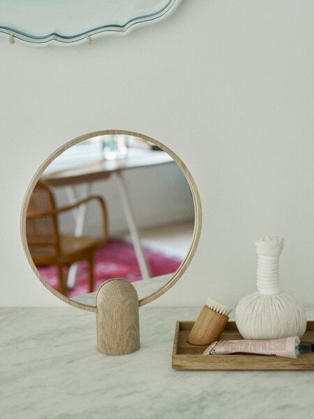 Table mirrors, Aino mirror, large, oak, Natural