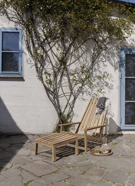 Patio furniture, Between Lines deck chair, teak, Natural