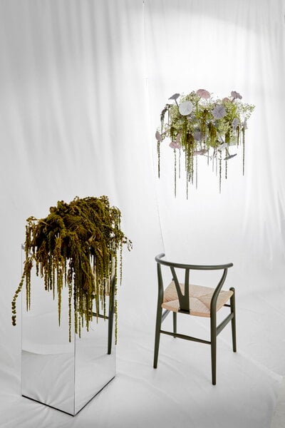 Dining chairs, CH24 Wishbone chair, soft seaweed - natural cord, Natural