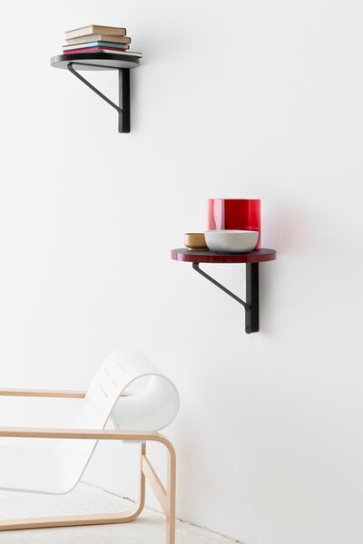 Wall shelves, Kaari wall shelf REB 007, red - black, Red