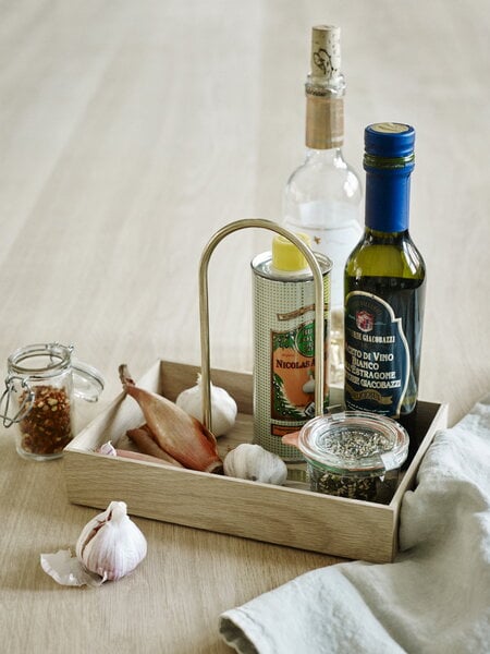 Kitchen utensils, Norr condiment stand, oak, Natural