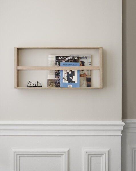 Wall shelves, Norr magazine holder, Natural