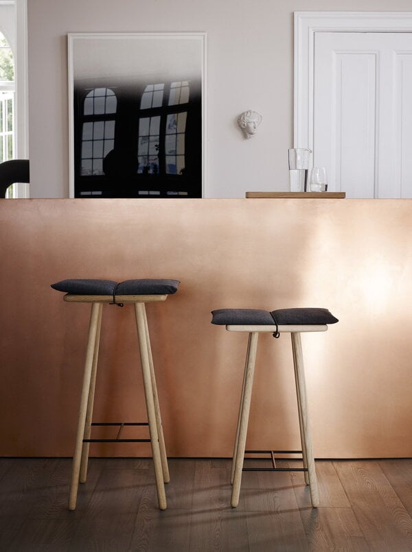 Bar stools & chairs, Georg bar stool, low, oak, Natural