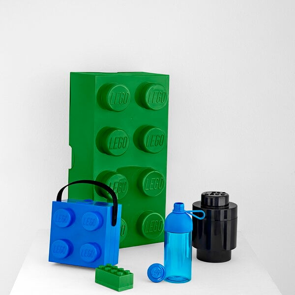 Brotdosen und Lunchboxes, Lunchbox Lego mit Griff, blau, Blau