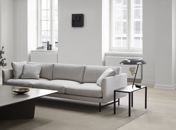 Fredericia Calmo 80 sofa, 3-seater, Ruskin 10 - black steel | Finnish ...