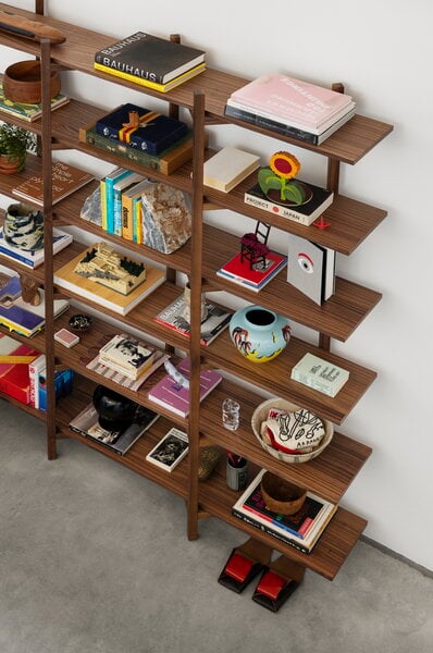 Bookcases, Zig Zag high shelf, walnut, Natural