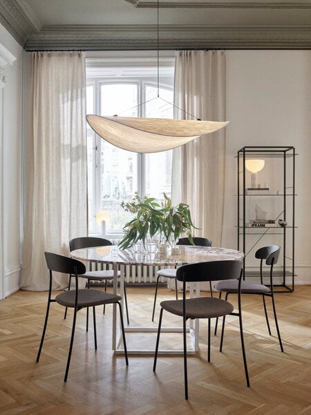 Tavoli da pranzo, Tavolo da pranzo Florence, 145 cm, bianco - marmo Viola bianco, Bianco