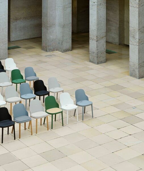 Ruokapöydän tuolit, Allez tuoli, valkoinen - polyrottinki - tammi, Valkoinen