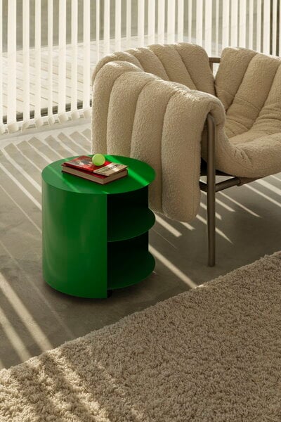 Storage units, Hide side table, pure green textured, Green