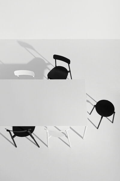 Chaises de salle à manger, Chaise Fromme, blanc, Blanc